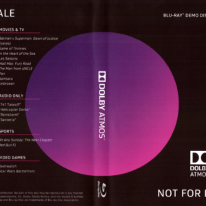 Dolby Atmos Blu-ray Demo Disc (Sept 2016) - Bilde 2